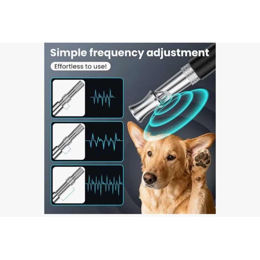 Dog Training Whistle Set Adjustable Ultrasonic Stop Barking Whistles Stainless S
